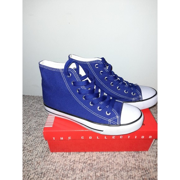 Blue and White Sport Shoes by The Collection Size 8 (fit like size 7) NWT - Picture 3 of 7